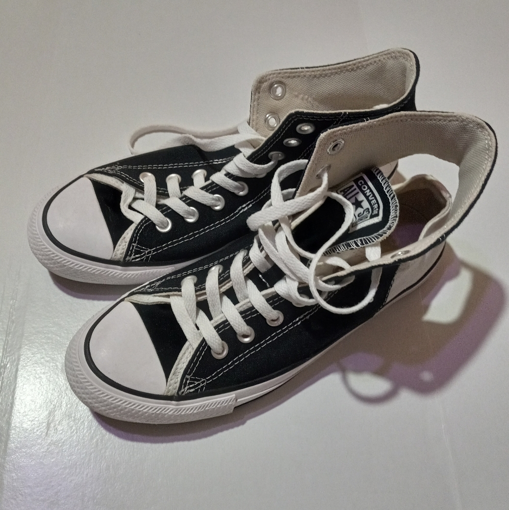 Converse Black and White High-Top Sneakers